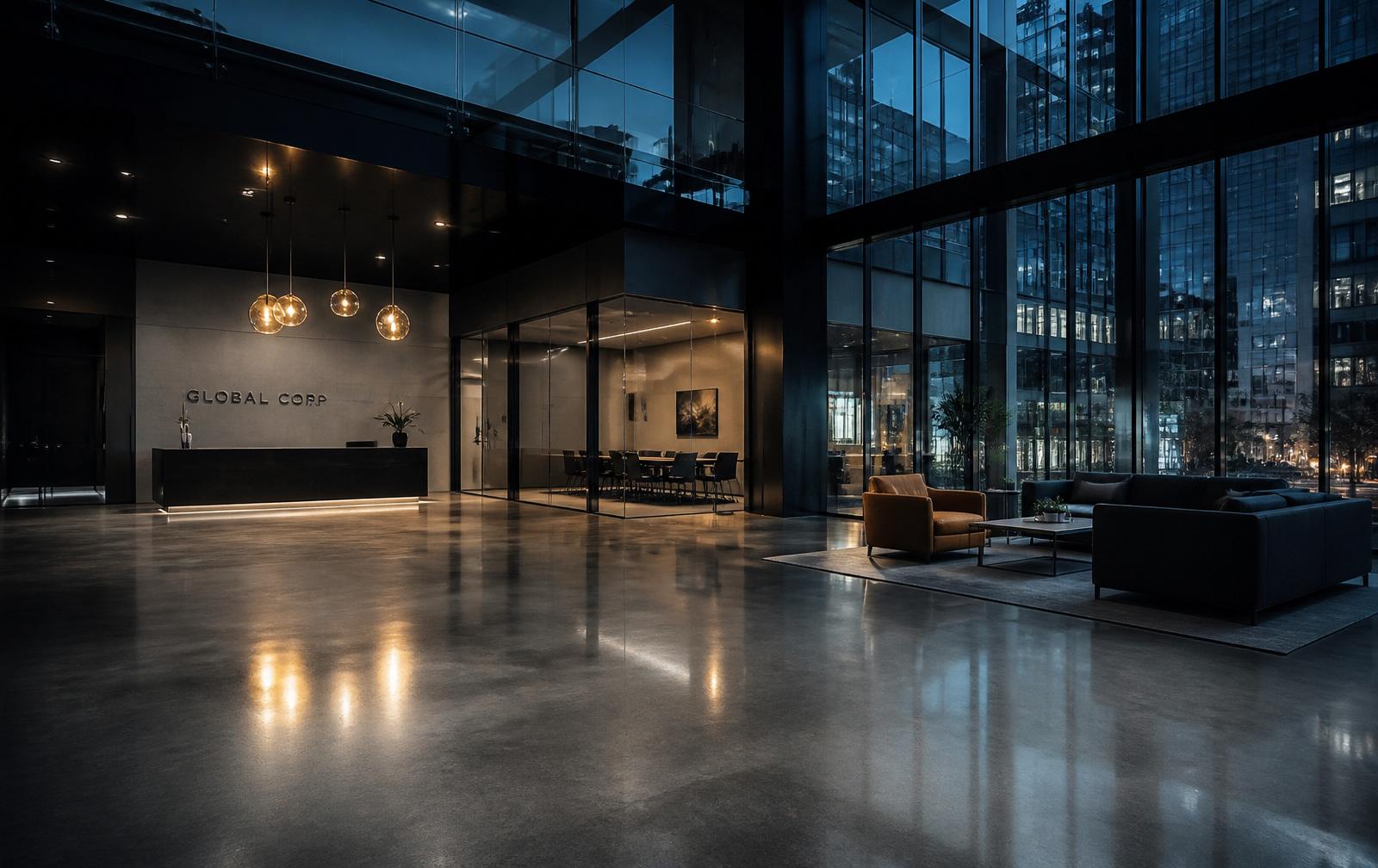 Modern South Florida office lobby